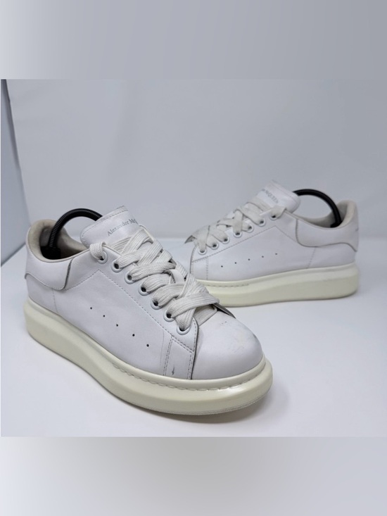 Alexander McQueen Shoes - Alexander McQueen Cream Men's Sneakers